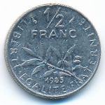 Франция, 1/2 франка (1985 г.)