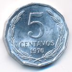Chile, 5 centavos, 1976