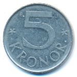 Швеция, 5 крон (1983&ndash;1991 г.)