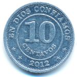 Nicaragua, 10 centavos, 2012