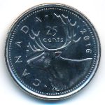 Canada, 25 cents, 2016
