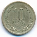 Чили, 10 песо (1982–1986 г.)