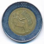 San Marino, 500 lire, 1986