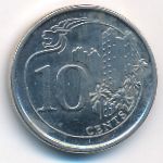 Сингапур, 10 центов (2013–2016 г.)