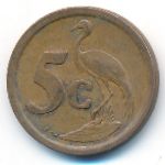 South Africa, 5 cents, 1991