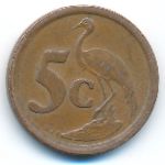 South Africa, 5 cents, 1994