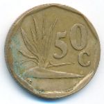 South Africa, 50 cents, 1993