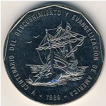 Dominican Republic, 1 peso, 1989