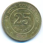 Nicaragua, 25 centavos, 2007