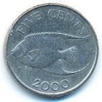 Бермудские острова, 5 центов (2000–2008 г.)