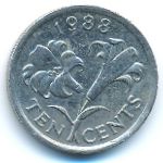 Бермудские острова, 10 центов (1988–1996 г.)