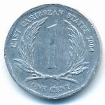 Восточные Карибы, 1 цент (2002–2011 г.)