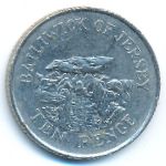 Jersey, 10 pence, 2002