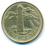 Barbados, 5 cents, 2005