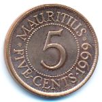 Маврикий, 5 центов (1999 г.)