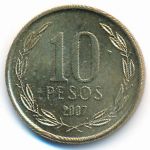 Чили, 10 песо (2007 г.)