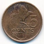 Trinidad & Tobago, 5 cents, 2014