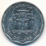Ямайка, 10 долларов (2017 г.)