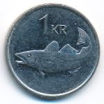 Iceland, 1 krona, 1994