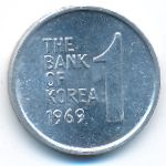 Южная Корея, 1 вон (1968–1975 г.)