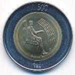 San Marino, 500 lire, 1986