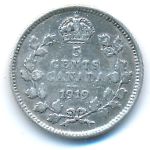 Canada, 5 cents, 1918&ndash;1919