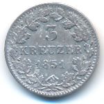 Бавария, 3 крейцера (1851 г.)