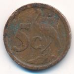 South Africa, 5 cents, 1991