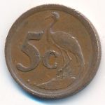 South Africa, 5 cents, 1994