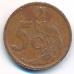 South Africa, 5 cents, 2005