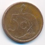 South Africa, 5 cents, 2008