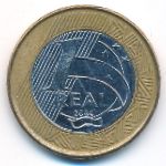 Brazil, 1 real, 2004