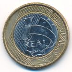 Brazil, 1 real, 2010