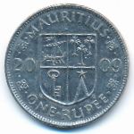 Mauritius, 1 rupee, 2009