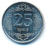 Турция, 25 куруш (2017 г.)