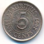 Маврикий, 5 центов (2007 г.)