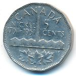 Канада, 5 центов (1951 г.)