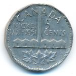 Canada, 5 cents, 1951