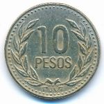 Колумбия, 10 песо (1989–1990 г.)