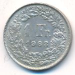 Швейцария, 1 франк (1958–1963 г.)