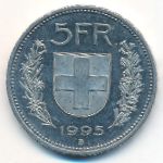 Switzerland, 5 francs, 1995