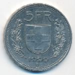 Switzerland, 5 francs, 1999