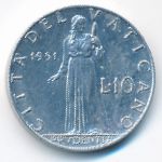 Ватикан, 10 лир (1951 г.)