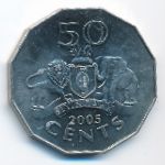 Swaziland, 50 cents, 2005