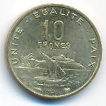 Djibouti, 10 francs, 1999