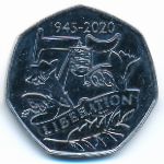 Гернси, 50 пенсов (2020 г.)