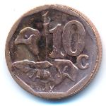South Africa, 10 cents, 2012