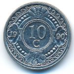 Антильские острова, 10 центов (1990 г.)