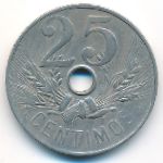 Spain, 25 centimos, 1927