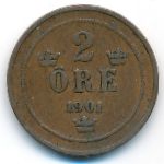 Швеция, 2 эре (1901 г.)
